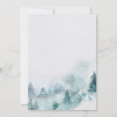 Mountain Smoky Greenery Bridal Shower Invitation Kaart (Achterkant)