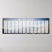 Mountain Snow Panorama Huge Birthday Calendar Poster (Voorkant)