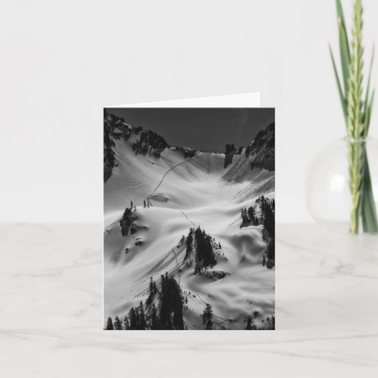 Mountain Snow Trail Bedankkaart (Voorkant)