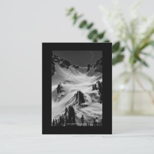 Mountain Snow Trail Briefkaart (Staand voorkant)