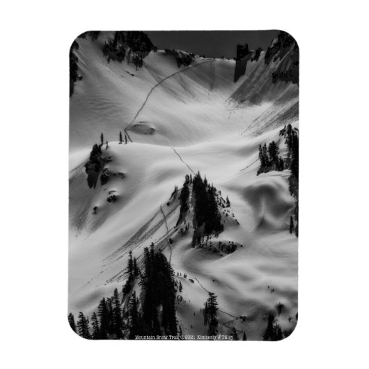 Mountain Snow Trail Flexibele fotomagneet Magneet (Verticaal)