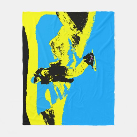 Mountain Snowboarden- Snowboarder fleece deken (Voorkant)