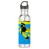 Mountain Snowboarding- Snowboarder Waterfles (Voorkant)