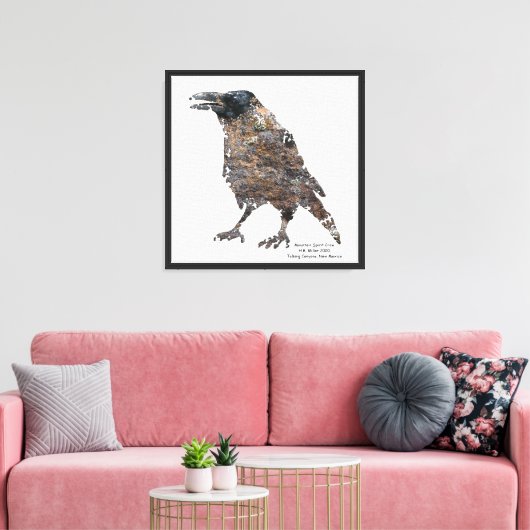 Mountain Spirits - Kraai Canvas Afdruk (Insitu (Woonkamer))
