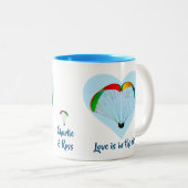 Mountain Sports Love is in Air Personalized Tweekleurige Koffiemok (Voorkant rechts)