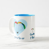 Mountain Sports Love is in Air Personalized Tweekleurige Koffiemok (Voorkant links)