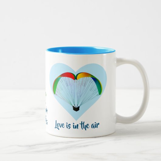 Mountain Sports Love is in Air Personalized Tweekleurige Koffiemok (Rechts)