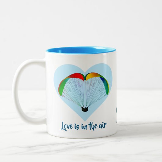 Mountain Sports Love is in Air Personalized Tweekleurige Koffiemok (Links)
