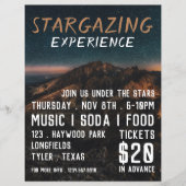 Mountain Stargazer, Planetarium Event Adverteren Flyer (Voorkant)