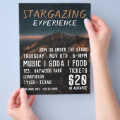 Mountain Stargazer, Planetarium Event Adverteren Flyer (Hand)