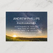 Mountain Starry Silhouette Sunrise Custom Business Visitekaartje (Achterkant)