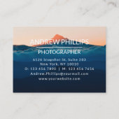 Mountain Starry Silhouette Sunrise Custom Business Visitekaartje (Achterkant)