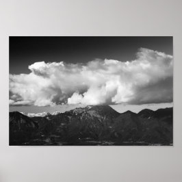 Mountain Storžič, Slovenië onder wolken Poster