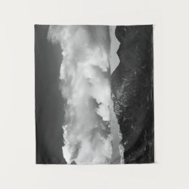 Mountain Storžič, Slovenië onder wolken Wandkleed