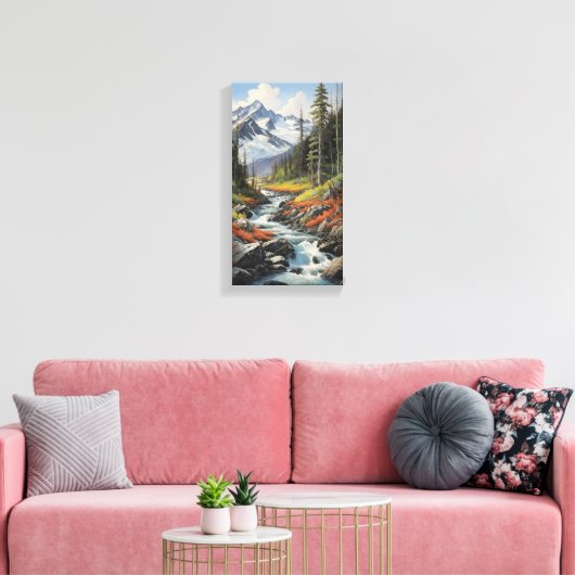 Mountain Stream Canvas Muurkunst (Insitu (Woonkamer))