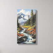 Mountain Stream Canvas Muurkunst Afdruk (Voorkant)