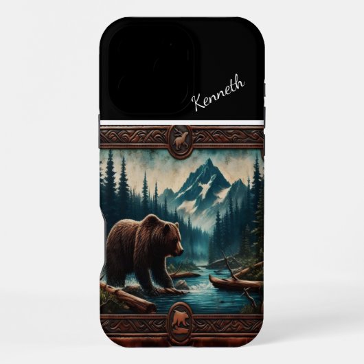 Mountain Stream Grizzly iPhone Hoesje (Achterkant)