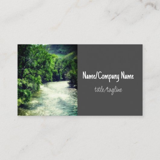 Mountain Stream Outdoor natuur fotografie Visitekaartje (Voorkant)