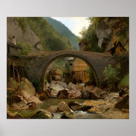 Mountain Stream - Théodore Rousseau Fine Art Poster (Voorkant)
