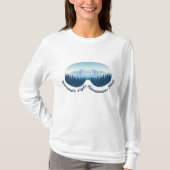 Mountain Style, Adventurous Mind – Ski Goggle  T-shirt (Voorkant)