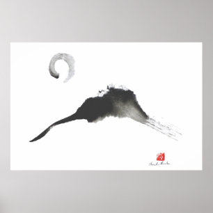 Mountain, Sumi-e Poster