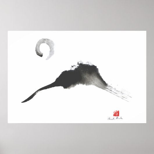 Mountain, Sumi-e Poster (Voorkant)