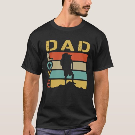 Mountain Summit Rock Klimmen Papa  Wandelen F T-shirt (Voorkant)