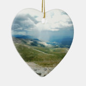 Mountain Sun Rays Keramisch Ornament (Rechts)