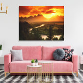 Mountain Sunrise Canvas Afdruk (Insitu (Woonkamer))