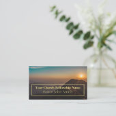 Mountain Sunrise Church Pastor Visitekaartjes (Staand voorkant)