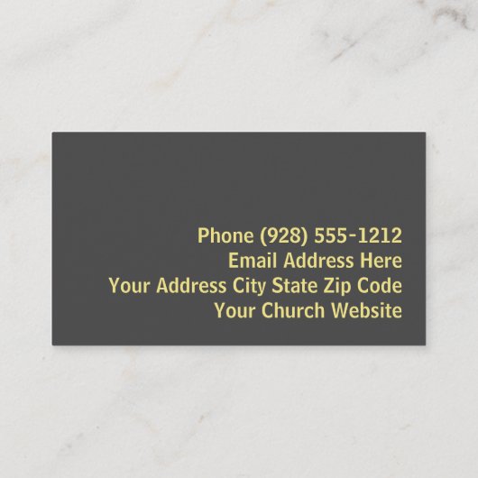 Mountain Sunrise Church Pastor Visitekaartjes (Achterkant)