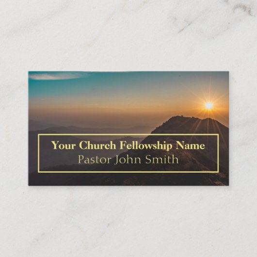 Mountain Sunrise Church Pastor Visitekaartjes (Voorkant)