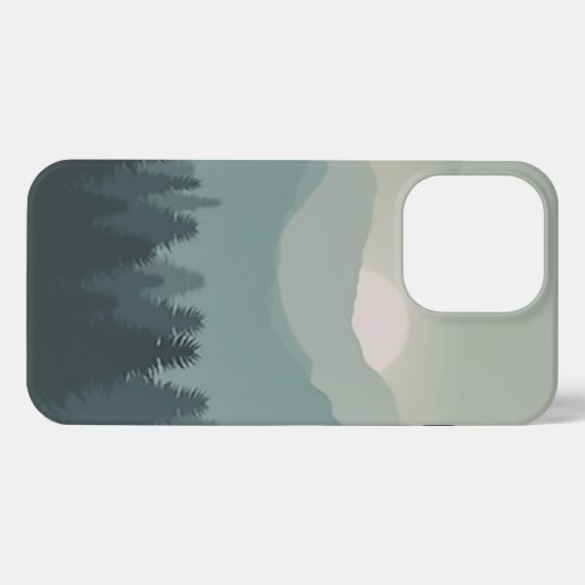 Mountain Sunrise Forest Fog Art iPhone iPhone Hoesje (Achterkant horizontaal)