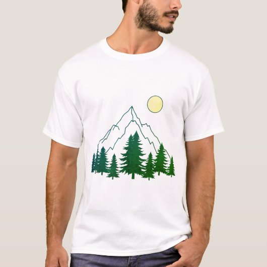 Mountain Sunrise Forest T-Shirt (Voorkant)