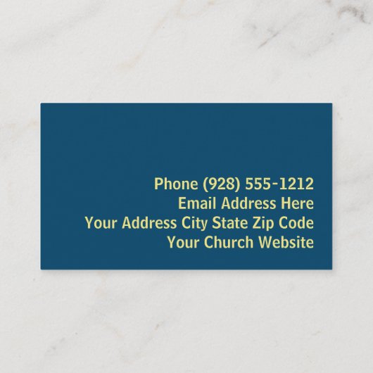 Mountain Sunrise Gold Cross Church Visitekaartjes (Achterkant)