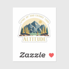 Mountain Sunrise Hiker Sticker