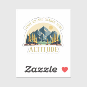 Mountain Sunrise Hiker Sticker