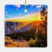Mountain Sunrise Keramisch Ornament (Achterkant)