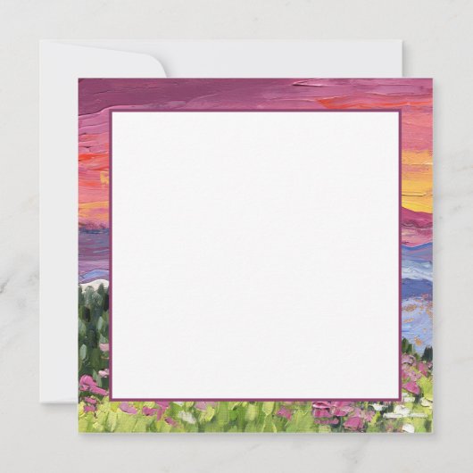 Mountain Sunrise met Wildbloemen (Achterkant)