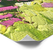 Mountain Sunrise met wilde bloemen Poster (Hoek)