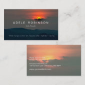 Mountain Sunrise Motivatie luidspreker Life Coach Visitekaartje (Voorkant / Achterkant)