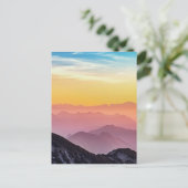 Mountain Sunrise Peaceful Colorful Inspirerend Briefkaart (Staand voorkant)