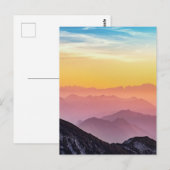 Mountain Sunrise Peaceful Colorful Inspirerend Briefkaart (Voorkant / Achterkant)