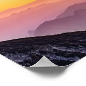 Mountain Sunrise Peaceful Colorful Inspirerend Poster (Hoek)