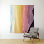 Mountain Sunrise Peaceful Colorful Inspirerend Wandkleed (In situ)