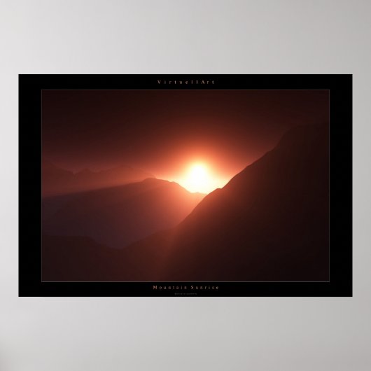 Mountain Sunrise Poster (Voorkant)