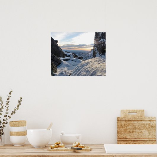 Mountain Sunrise Poster (Keuken)