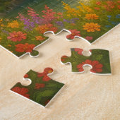 Mountain Sunrise Waterfall Puzzle – Family Fishing Legpuzzel (Zijkant)