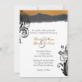 Mountain Sunrise Wedding Invitation Kaart (Voorkant)