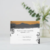 Mountain Sunrise Wedding RSVP Kaartje (Staand voorkant)
